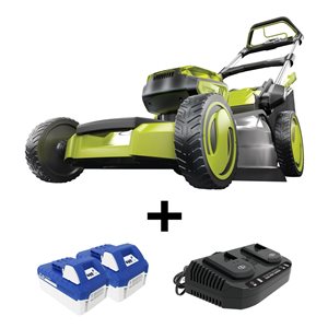 Sun Joe 21-in 24 V Lithium Ion Cordless Electric Self-Propelled Lawn Mower with 2 Batteries