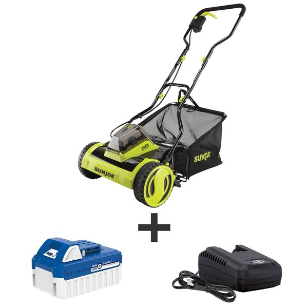 Image of Sun Joe | 24 V Lithium Ion 15-In Cordless Electric Lawn Mower (Battery Included) | Rona