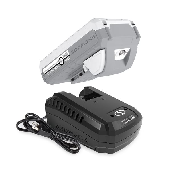 Batterie pour outil électrique Snow Joe 24V iON+ au lithium de 2 Ah (chargeur inclus)