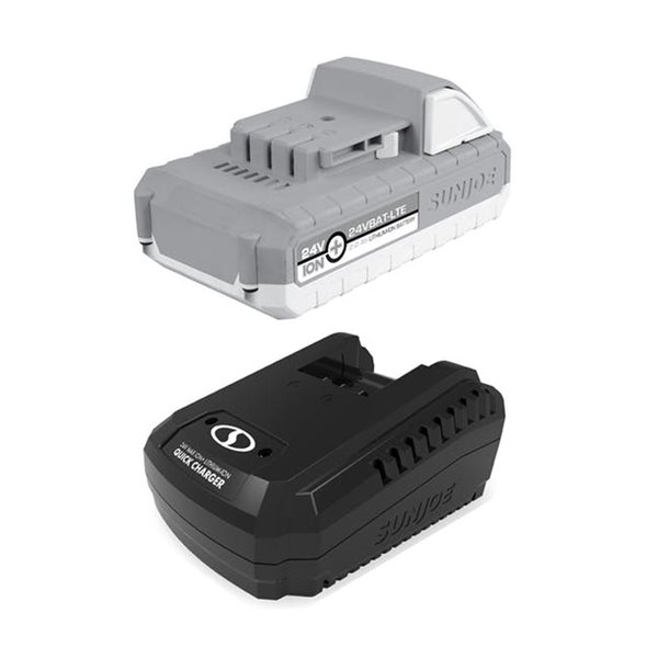 Batterie pour outil électrique Snow Joe 24V iON+ au lithium de 2 Ah (chargeur inclus)