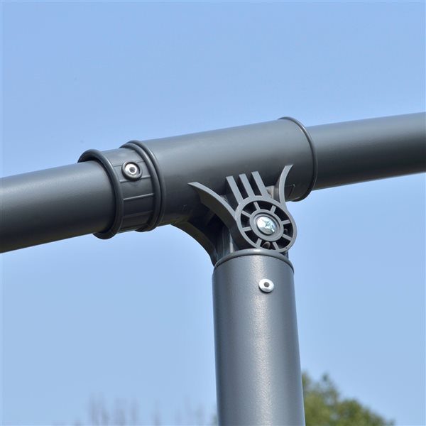 Outsunny 10-ft Green Offset Patio Umbrella - Base Included