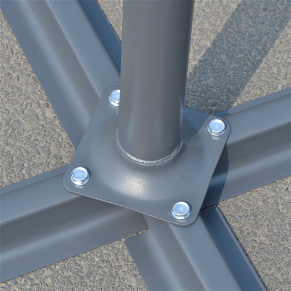 Outsunny 10-ft Green Offset Patio Umbrella - Base Included