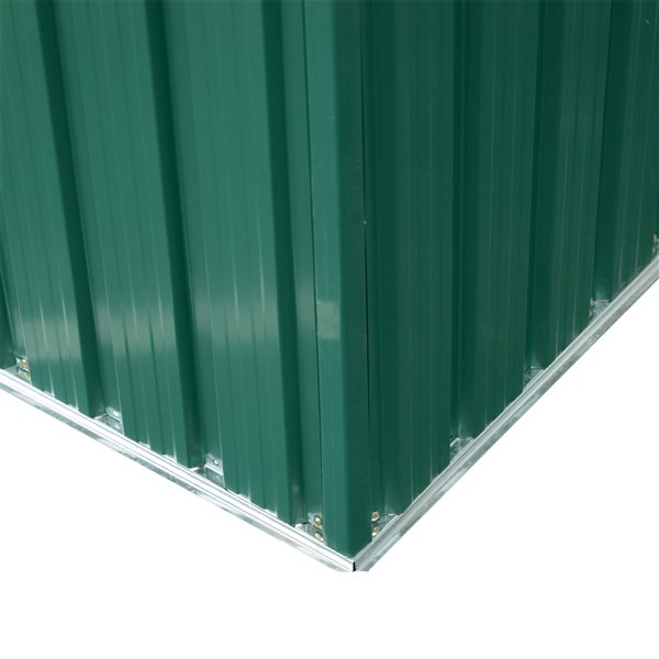 Outsunny 6 x 8.5-ft Dark Green Galvanized Steel Storage Shed