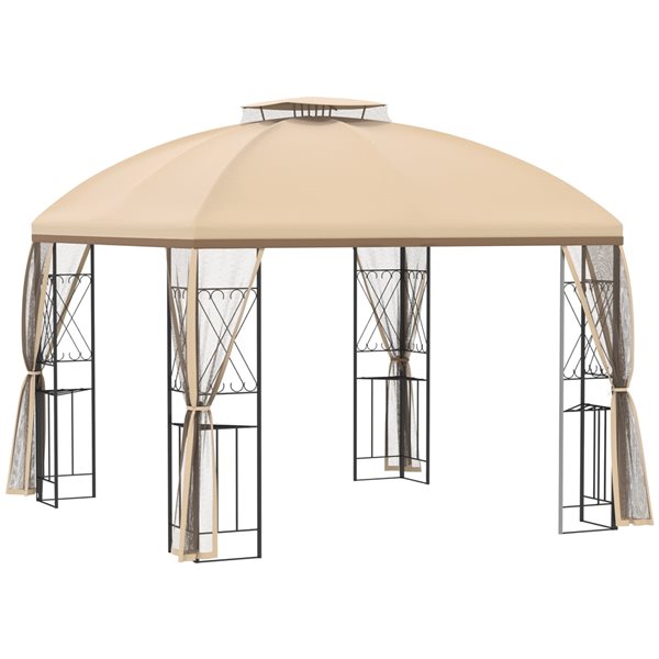 outsunny-9-7-ft-x-9-7-ft-beige-square-semi-permanent-gazebo-with