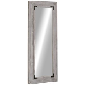 Ensemble de miroirs muraux encadrés HomCom ronds en bois naturel, 3 pièces