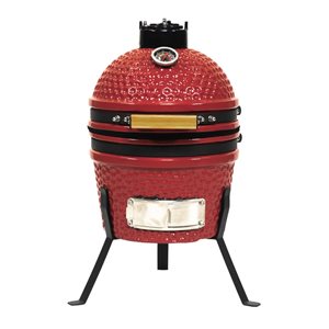 VESSILS 13-in Kamado Charcoal Grill Simple Stand - Red