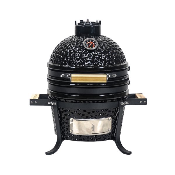 VESSILS 13in Kamado Charcoal Grill Tabletop Black MY13TT004BLK RONA