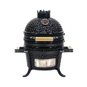 VESSILS 13-in Kamado Charcoal Grill Tabletop - Black