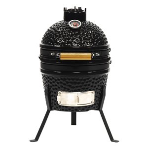 VESSILS 13-in Kamado Charcoal Grill Simple Stand - Black