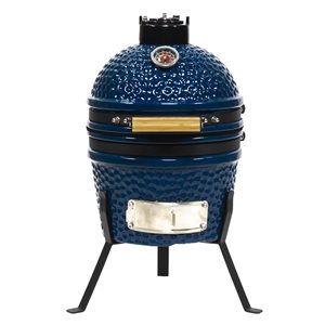 VESSILS 13-in Kamado Charcoal Grill Simple Stand - Blue