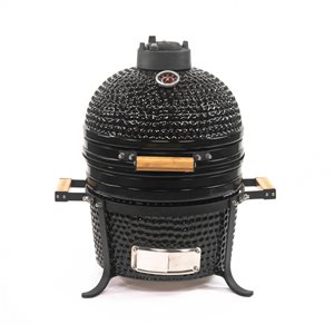 VESSILS 15-in Kamado Charcoal Grill Tabletop - Black