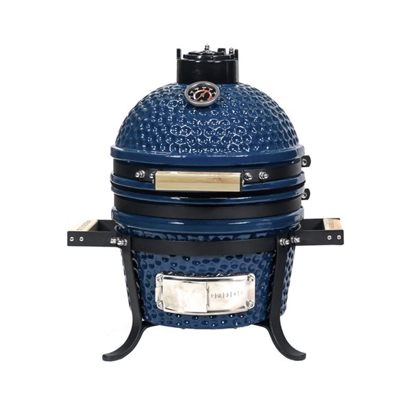 VESSILS 13in Kamado Charcoal Grill Tabletop Blue MY13TT004BLU RONA