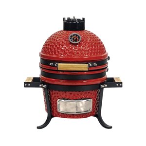 VESSILS 13-in Kamado Charcoal Grill Tabletop - Red
