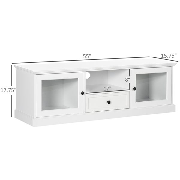 White TV Stand for 60in TV 839223 RONA