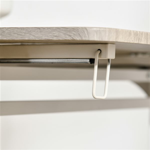 HOMCOM Natural and White Dining Set with Drop Leaf Table - Set of 3