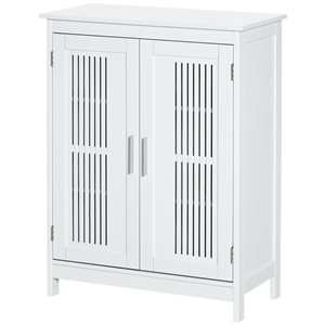 kleankin 23.5-in W x 31.5-in H x 11.75-in D White MDF Freestanding Linen Cabinet
