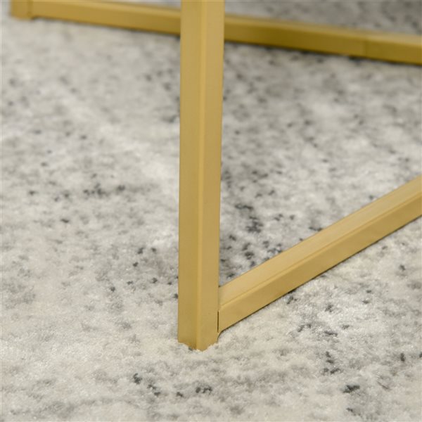 HOMCOM Brown Composite Coffee Table