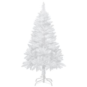 HomCom 4-ft Leg Base Pine Full White Artificial Christmas Tree
