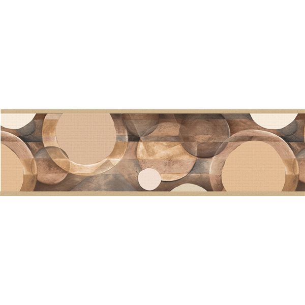 Dundee Deco 7-in Brown and Beige Self-Adhesive Wallpaper Border