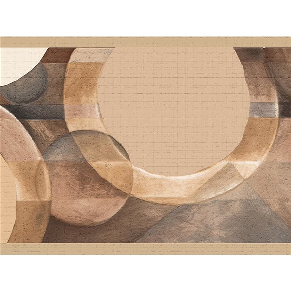 Dundee Deco 7-in Brown and Beige Self-Adhesive Wallpaper Border