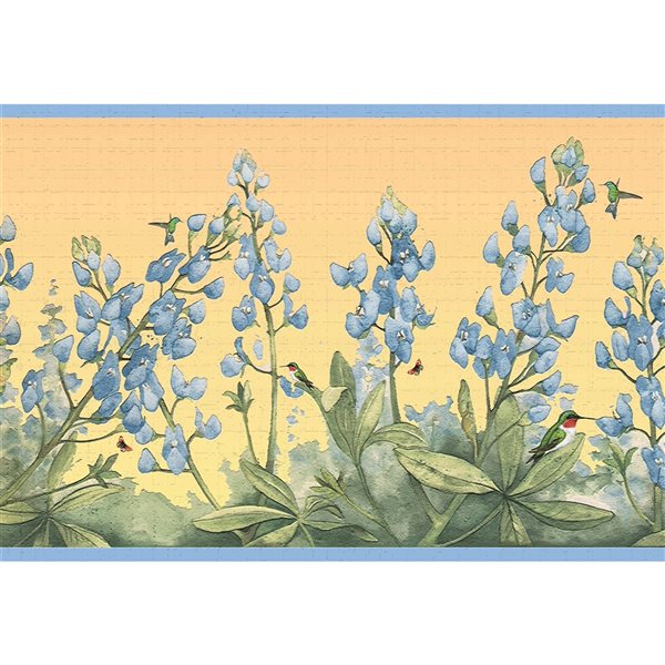 Dundee Deco 7-in Blue/Green Self-Adhesive Wallpaper Border | RONA