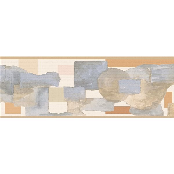 Dundee Deco 7-in Beige/Blue Self-Adhesive Wallpaper Border