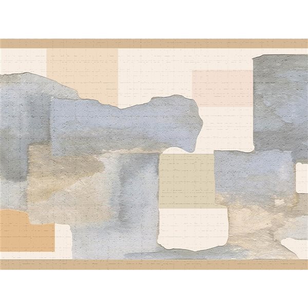 Dundee Deco 7-in Beige/Blue Self-Adhesive Wallpaper Border