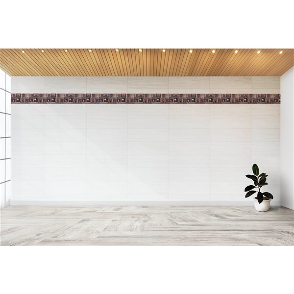 Dundee Deco 7-in Blue/Red Self-Adhesive Wallpaper Border