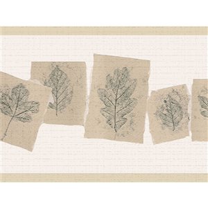 Dundee Deco 7-in Abstract Green/Beige Self-Adhesive Wallpaper Border