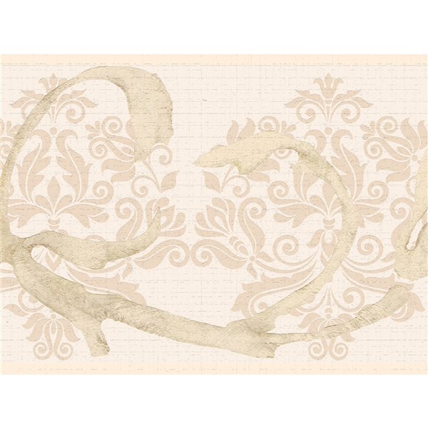 Dundee Deco 7-in Cream Self-Adhesive Wallpaper Border | RONA