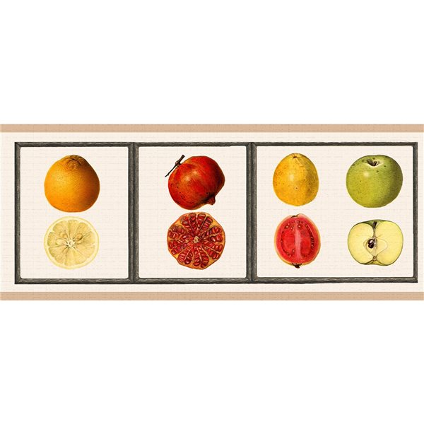 Dundee Deco 7-in Green Yellow Self-Adhesive Wallpaper Border