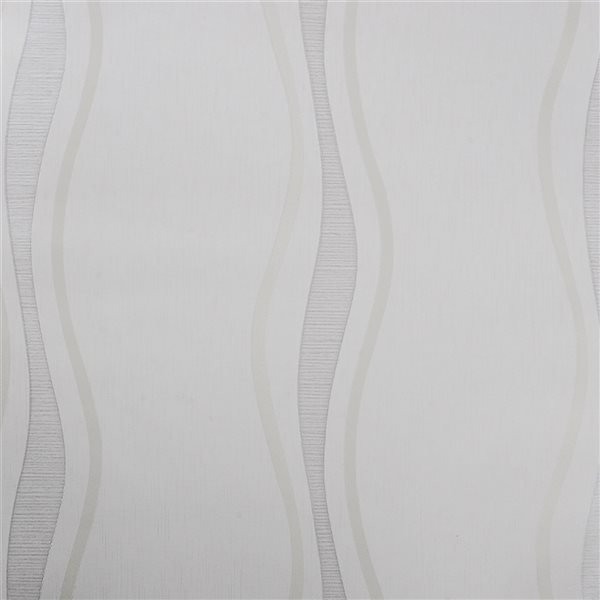 Dundee Deco Falkirk McGowen III 35.5-sq. ft. White Vinyl Paintable Textured Abstract Peel and Stick Wallpaper