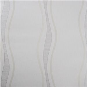 Papier peint autocollant abstrait texturé de 35,5 pi² Falkirk McGowen III par Dundee Deco en vinyle blanc peinturable