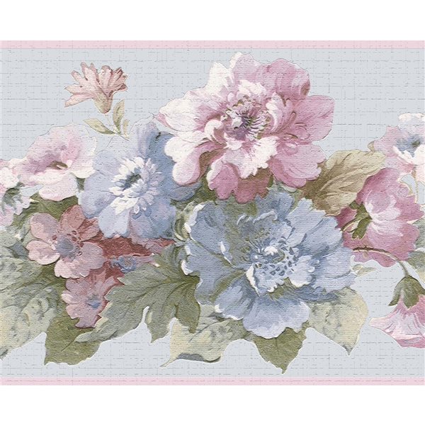 Dundee Deco 7-in Blue-Purple Self-Adhesive Wallpaper Border