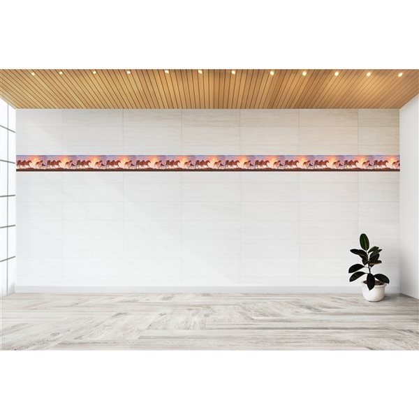 Dundee Deco 7-in Orange/Brown Self-Adhesive Wallpaper Border