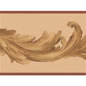 Dundee Deco 7-in Beige/Yellow Self-Adhesive Wallpaper Border