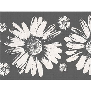 Dundee Deco 7-in Grey/White Self-Adhesive Wallpaper Border