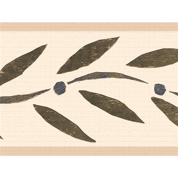 Dundee Deco 7-in Brown Self-Adhesive Wallpaper Border