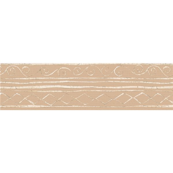 Dundee Deco 7-in Tan Self-Adhesive Wallpaper Border