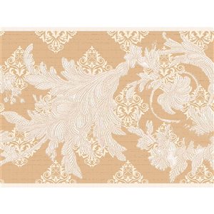 Dundee Deco 7-in Off-White/Tan Self-Adhesive Wallpaper Border