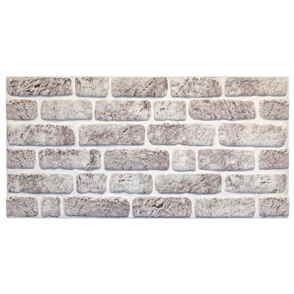 Dundee Deco Falkirk Uffcott 3.3-ft x 1.6-ft White and Grey 53-sq. ft. 3D Wall Panel - Set of 10