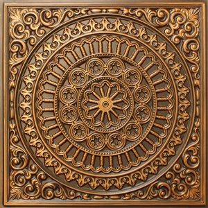 Dundee Deco Falkirk Perth Victorian Antique Gold 24-in x 24-in Surface-Mount Panel Ceiling Tiles - 25-Pack