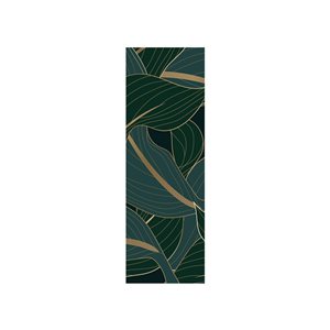 Dundee Deco Falkirk Airdrie 35-in x 106-in Gold and Green "Abstract Leaves" Unpasted Wall Mural
