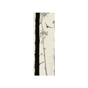 Dundee Deco Falkirk Airdrie 35-in x 106-in Beige and Black "Minimalist Forest" Unpasted Wall Mural