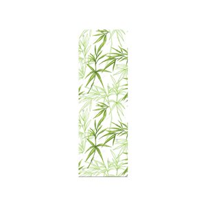 Dundee Deco Falkirk Airdrie 35-in x 106-in Green and White "Bamboo Leaves" Unpasted Wall Mural