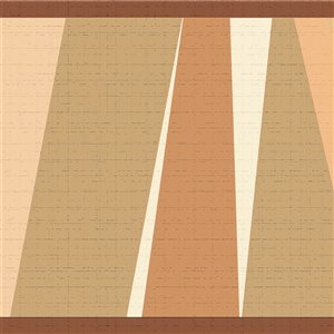 Dundee Deco Abstract Brown Beige White Stripes Peel and Stick Wallpaper Border