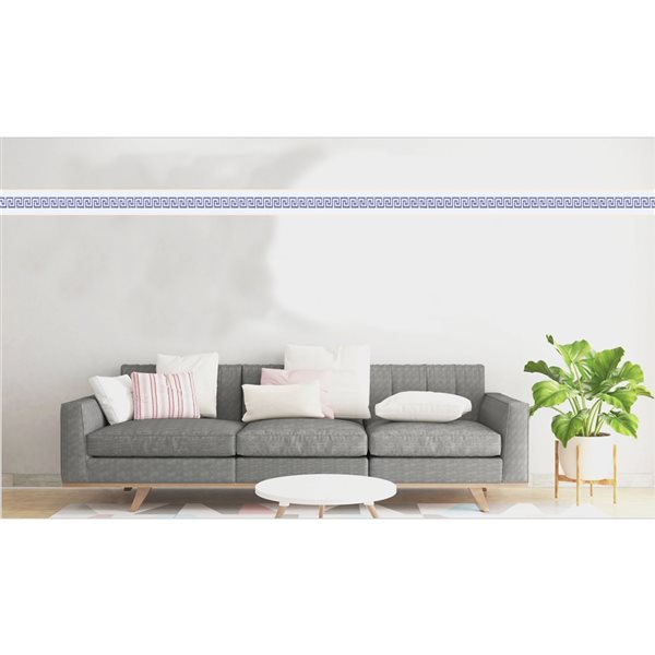 A.S. Création 303001 – Bordure Autocollante Beige 5m X 5cm, Lavable, Fabriquée En Allemagne