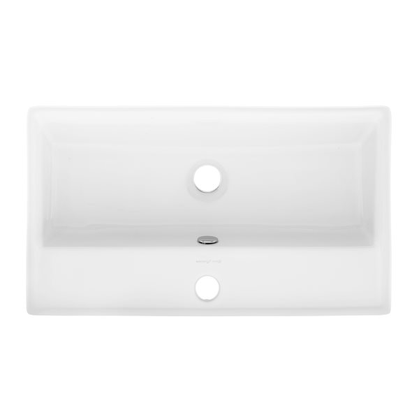 Swiss Madison Claire White Ceramic Wall-Mount Rectangular Bathroom Sink  (12.37-in x 13-in)