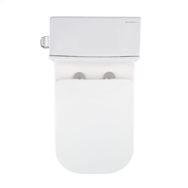 Swiss Madison Concorde White Single Square Toilet 12-in Rough-In Size