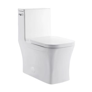 Swiss Madison Concorde White Single Square Toilet 12-in Rough-In Size